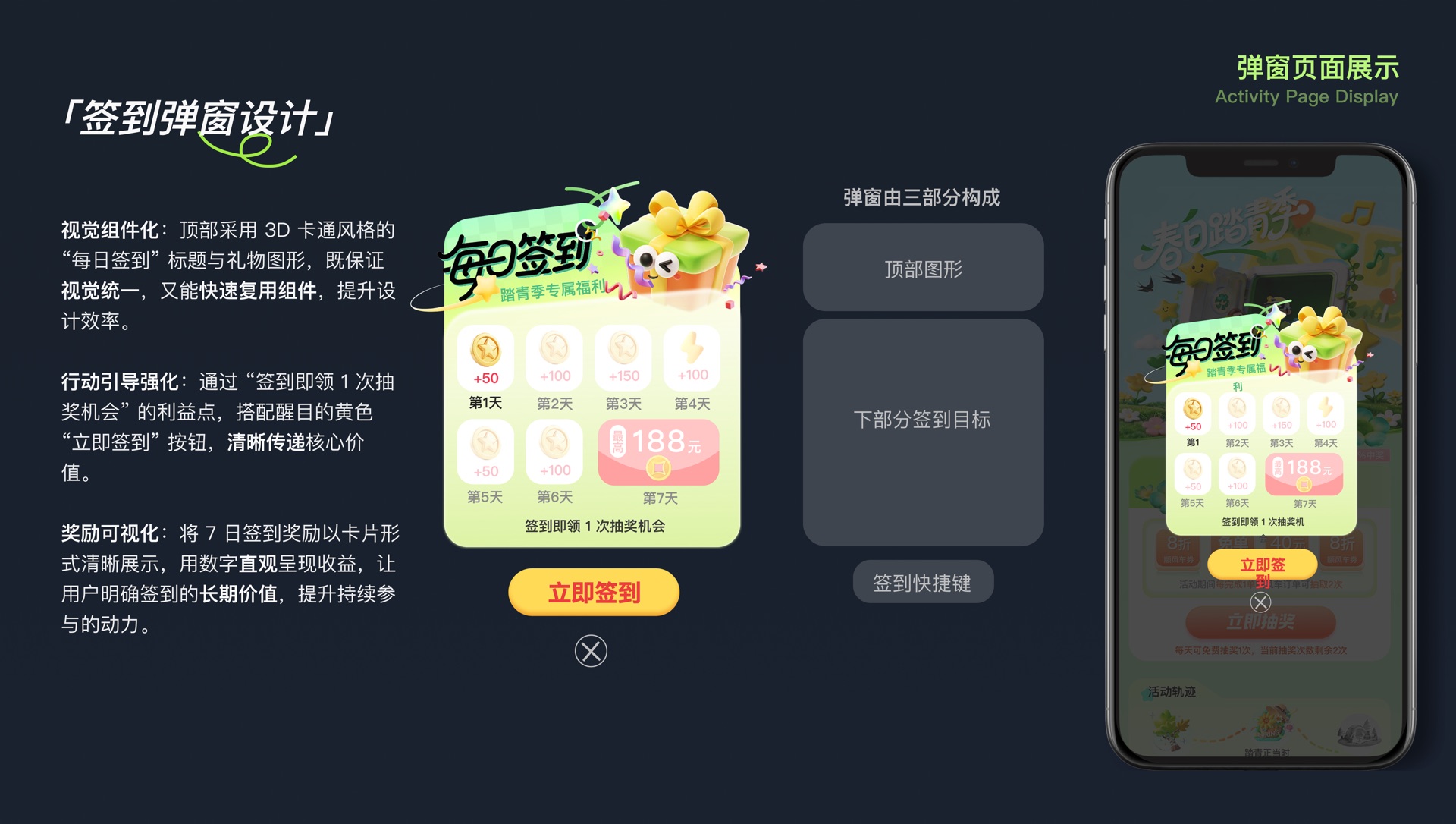 签到弹窗设计